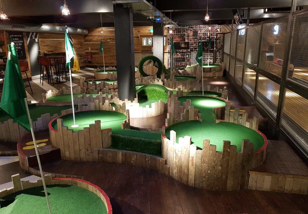The Ham and Egger Files Mini Golf at Lane7 in Newcastle