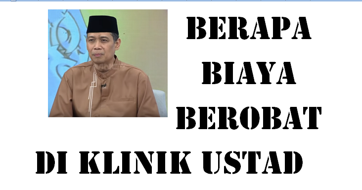 INNOVATION FOR YOU Inilah Biaya Berobat di Klinik Ustad Danu