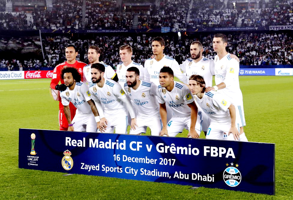 REAL MADRID contra Gremio de Porto Alegre 16/12/2017 Campeón del Mundo