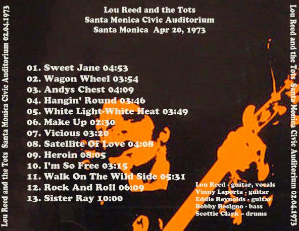BootBlogger - Lou Reed Bootlegs: Lou Reed and the Tots - Santa Monica ...