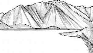 Langkah 4. Cara Mudah Sketsa/Menggambar Pemandangan Alam Pegunungan
