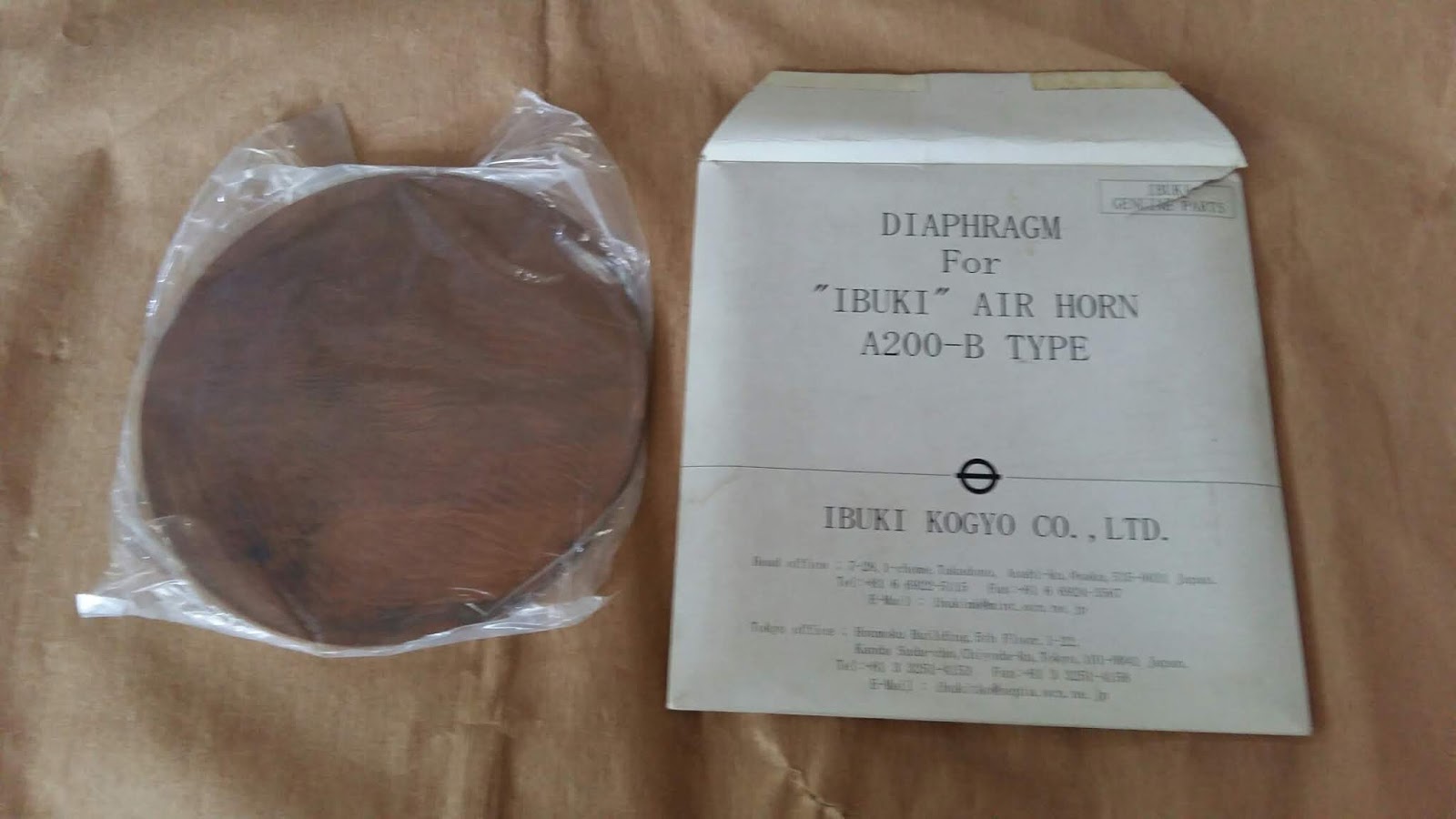 IBUKI AIR HORN DIAPHRAGM A200B TYPE Aeliya Marine