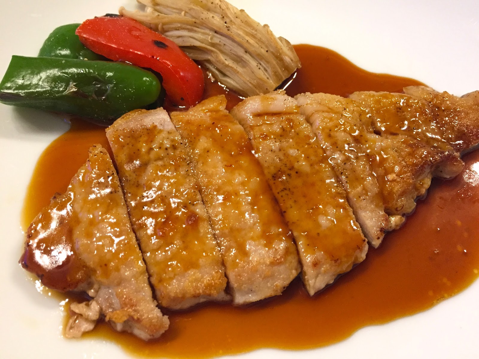 アプリコットソースをかけたポークテンダーロインのレシピ