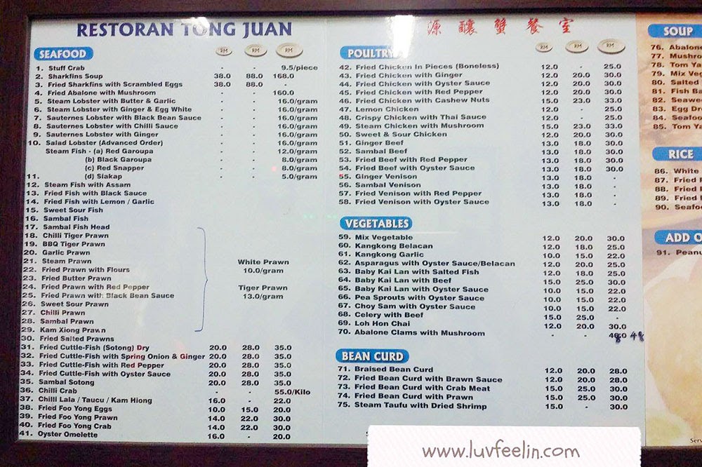 Restoran Tong Juan 东源[酿蟹]餐室 乐飞翎 ♥ LUVFEELIN