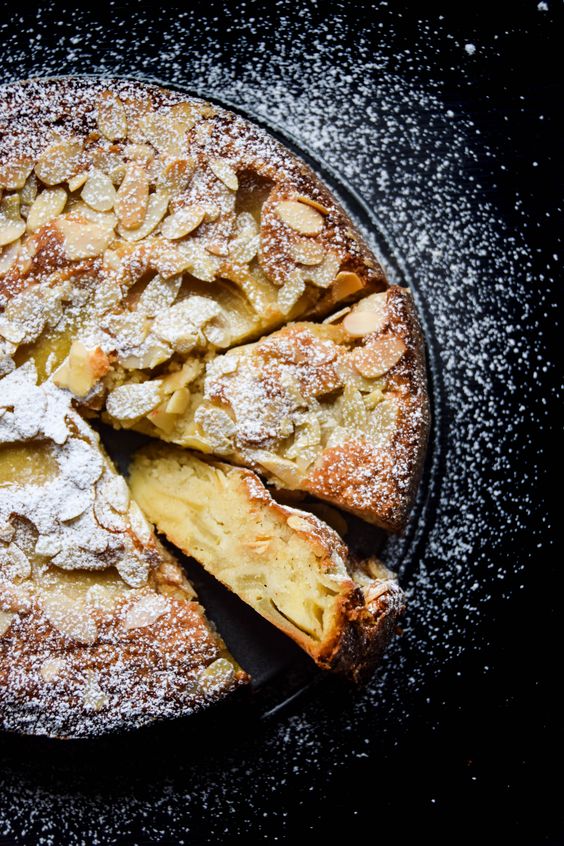 French apple almond cake healthy dinner recipe