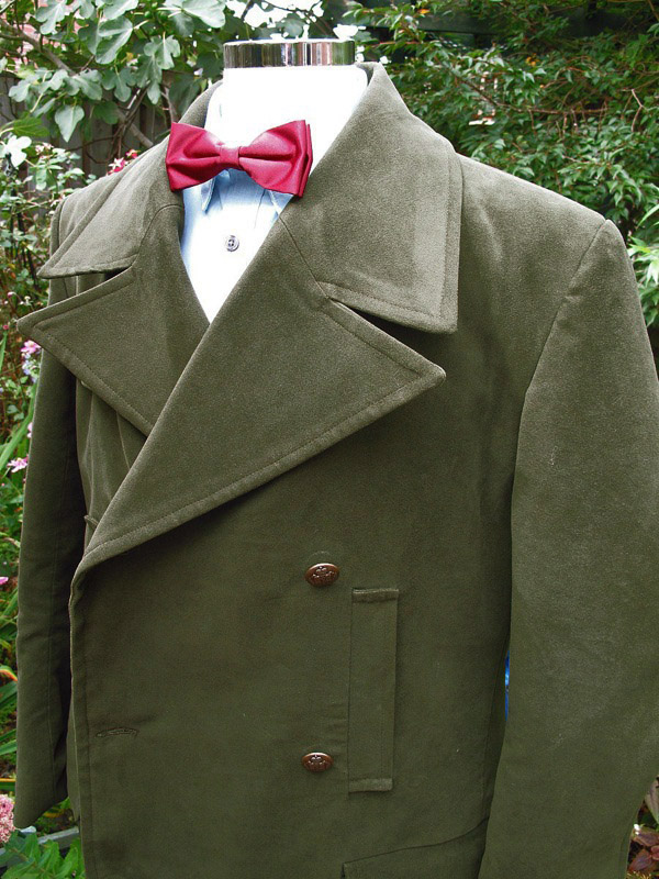 Making My 11th Doctor Costume: Prototype Green great coat FOR SALE