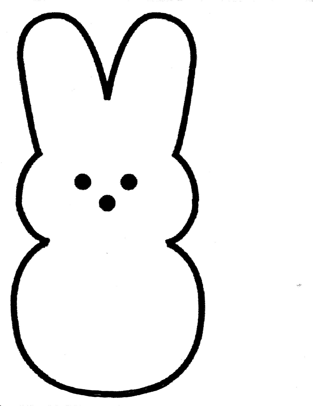 Printable Peep Bunny Template