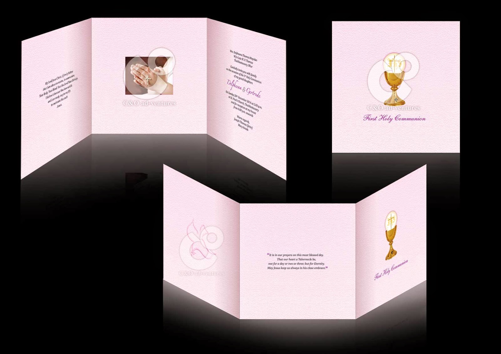 C & O ad-ventures: First Holy Communion Invitation Card