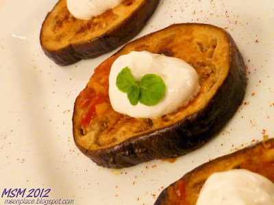 Grilled Eggplant Slices w/ Yogurt