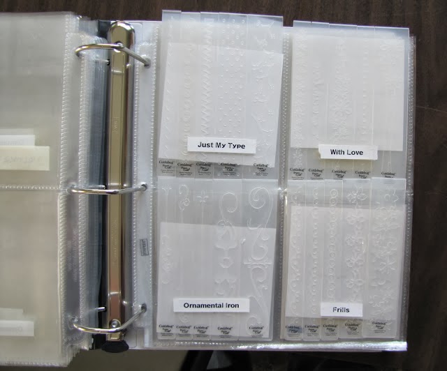 Cat's Creations Cuttlebug Embossing Folder Storage....