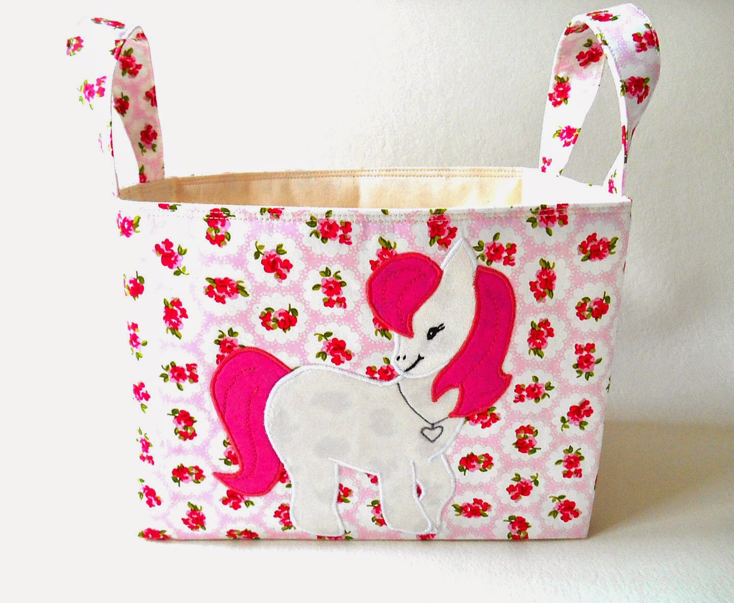 sweet pony horse pink diaper caddy
