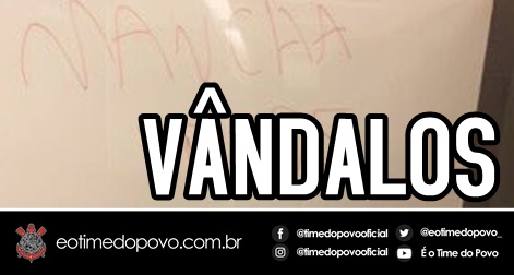 Vândalos palmeirenses picham Arena Corinthians