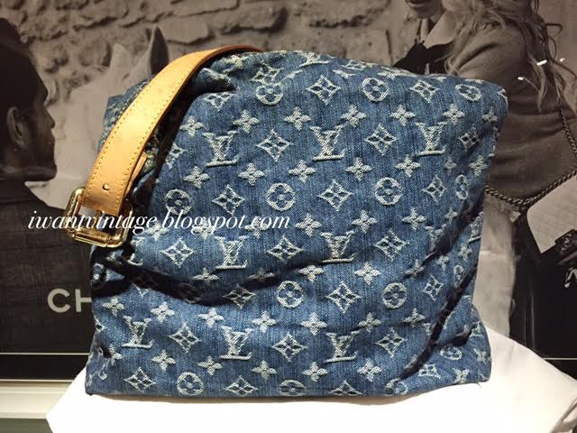 I Want Vintage | Vintage Designer Handbags: Louis Vuitton Monogram Denim Baggy Bag