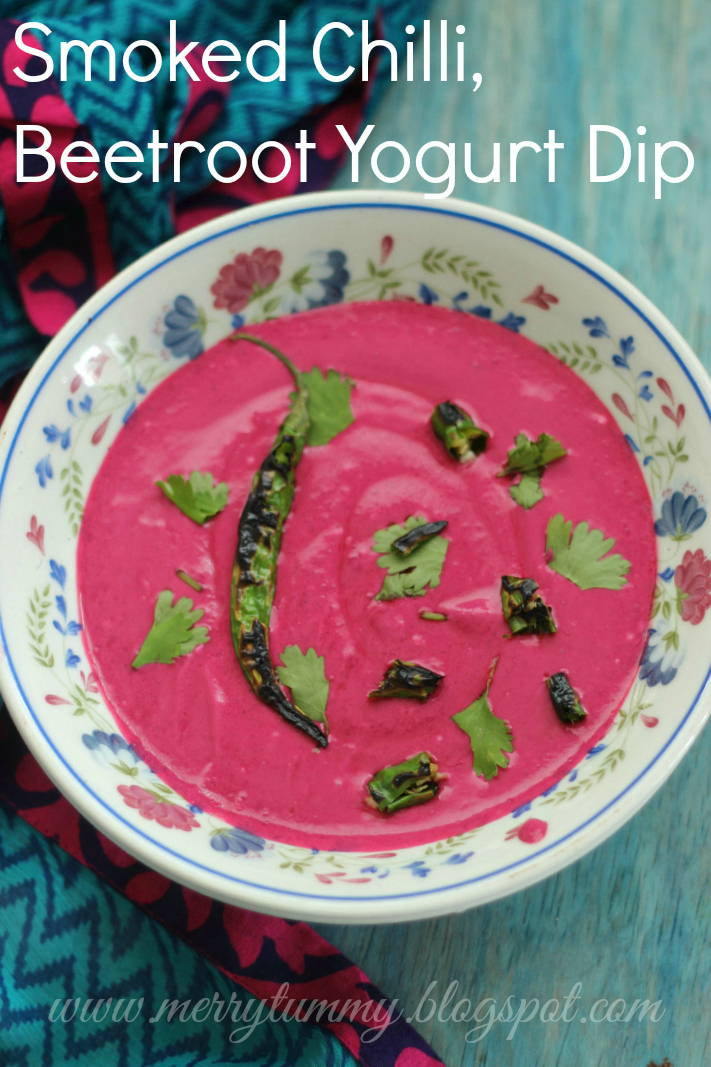 Merry Tummy Beetroot Raita Withe Smoked Chilli Beetroot Yogurt Dip