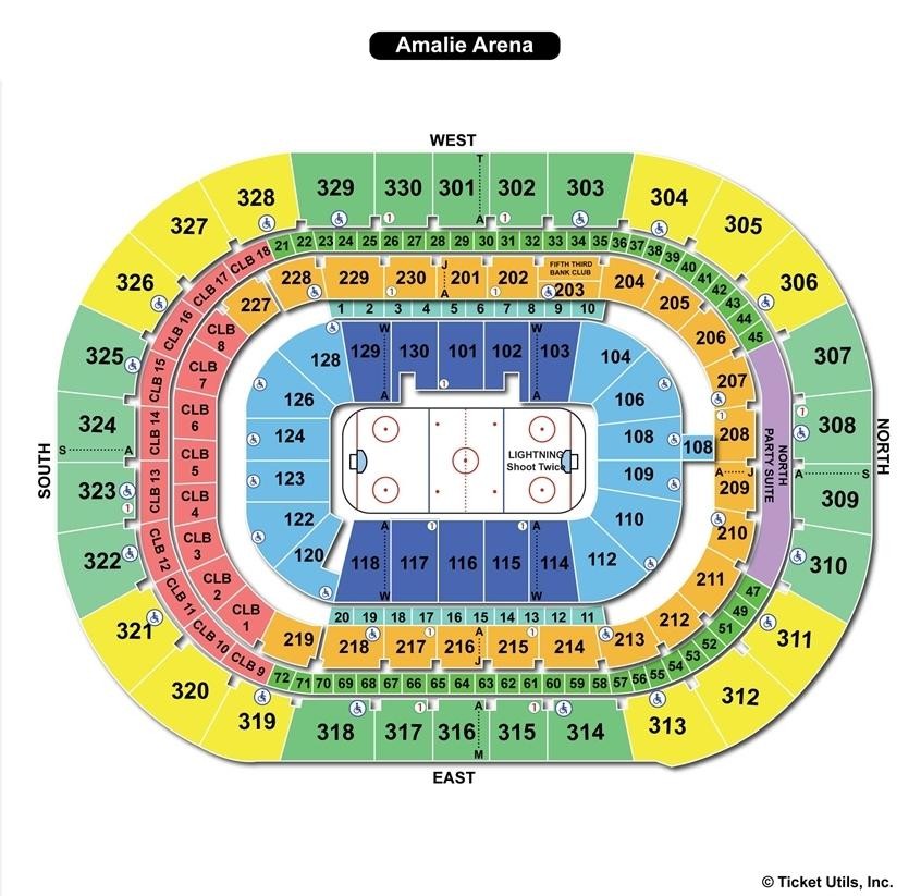 Fresh Amalie arena Seating Chart Seating Chart