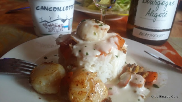Coquilles St-Jacques sauce cancoillotte
