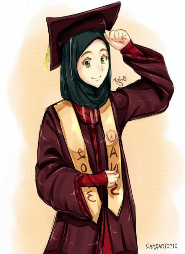 10 Gambar Kartun Muslimah Cantik | Gambar Top 10