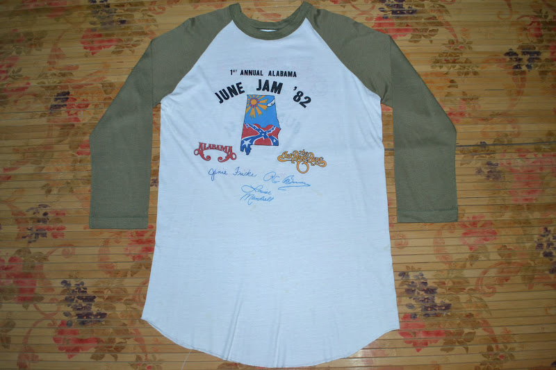 Anak Liar Rocks! Vintage 1982 ALABAMA 1st Annual June Jam 3/4 Baseball Jersey