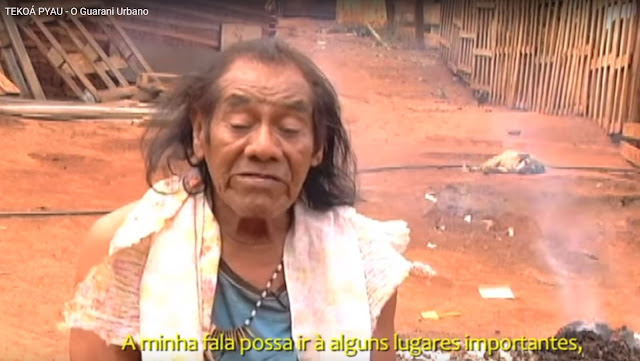  Frame de vídeo de "Tekoa Pyau: o guarani urbano". Imagem: Teixeira / Soares