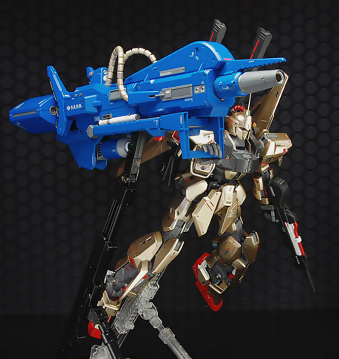 GUNDAM GUY: MG 1/100 Hyaku Shiki + Mega Cannon - Painted Build