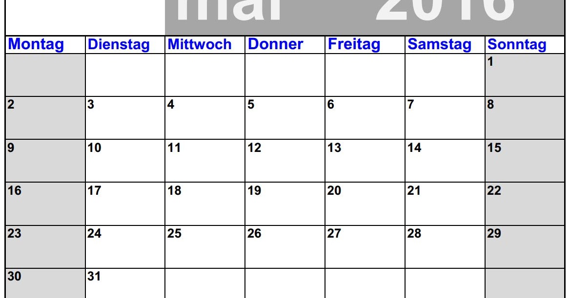 Blank Understated Calendar : Deutsch kalender mai drucken druckbare Blank Understated Calendar : Deutsch kalender mai drucken druckbare