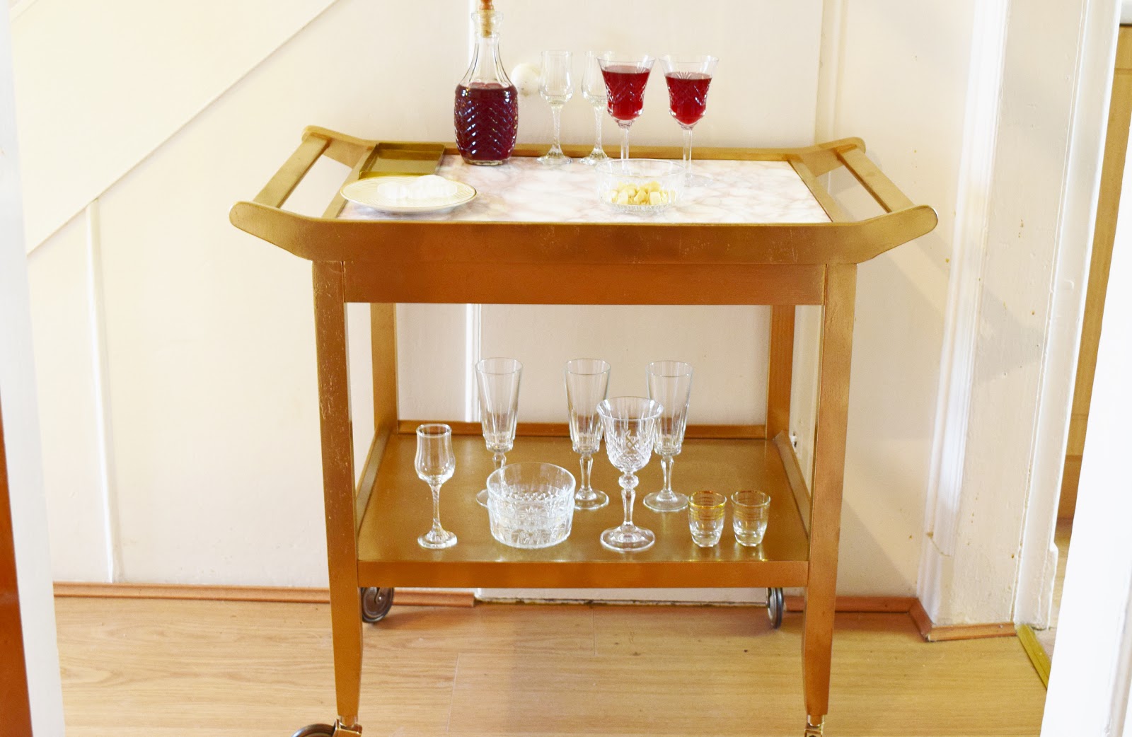 DIY UPCYCLED BAR CART A Life With Frills