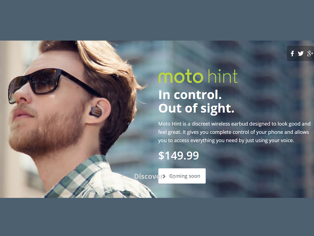Introducing Moto Hint: A Bluetooth Enabled Earbud