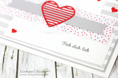 Stampinup Valentinstagskarte; Stampinup Mit Gruß und Kuss; Matchthesketch; Valentinstagskarte basteln; stampinup Frühjahrskatalog 2017; stempel-biene