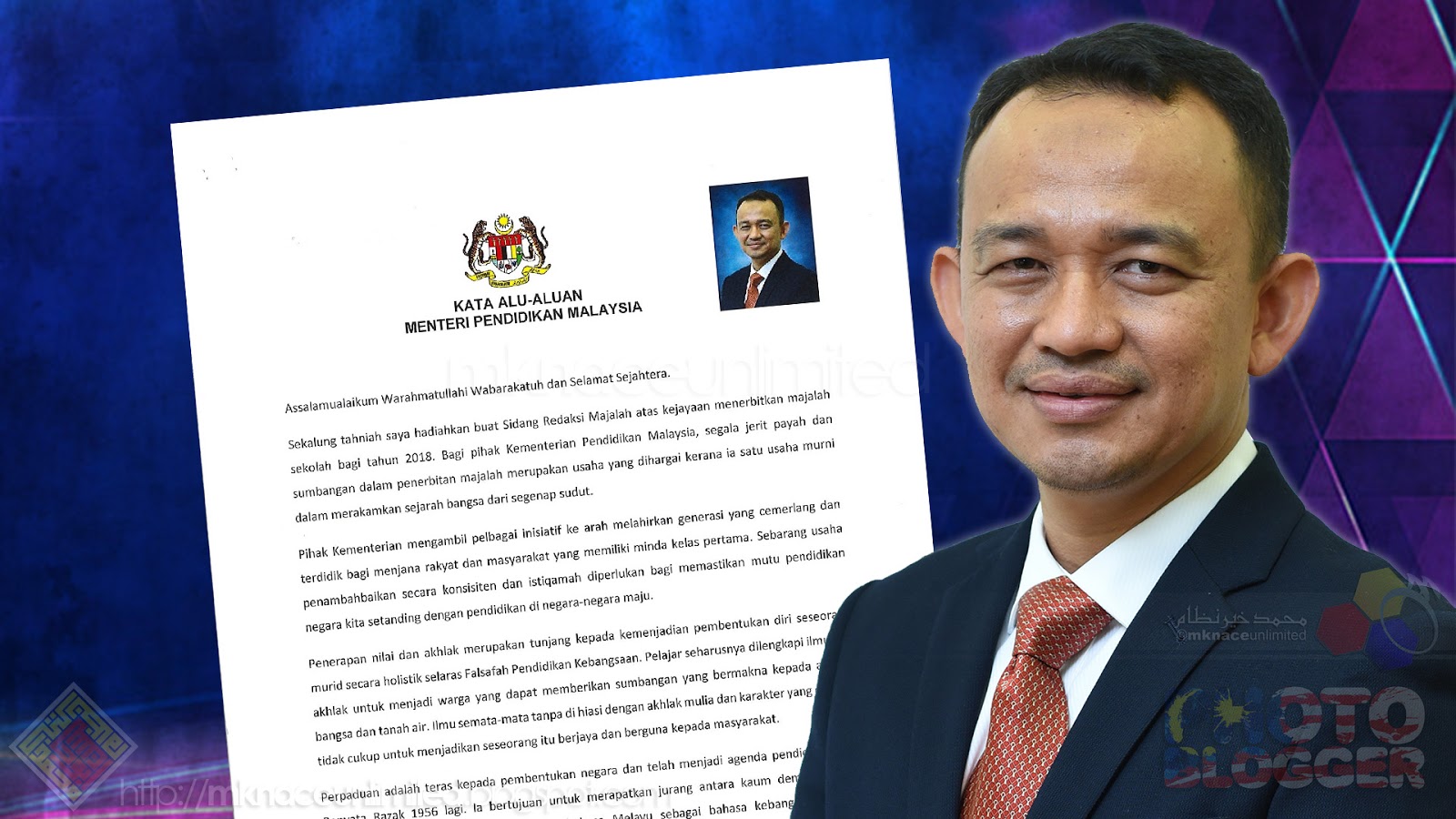 Kata Alu Aluan Majalah Sekolah 2018 Menteri Pendidikan Malaysia