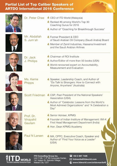 FTW! Blog - Some of the speakers on the event FTW! Blog, www.zhequia.com, #zhequiaDOTcom, #FTWblog, #ARTDO2016, #pressRelease, 43rd ARTDO International World Conference on Leadership and Talent Development, #ITDWorld, #43rdARTDOIntl, #ITDWorld, #November16to182016, Engaging, Enriching ad Enabling Global Leaders, Crowne Plaza Manila Galleria, Philippines