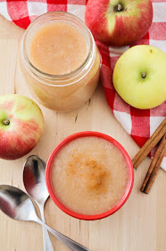 This smooth and sweet Instant Pot cinnamon applesauce is a cinch to make and has only four ingredients!
