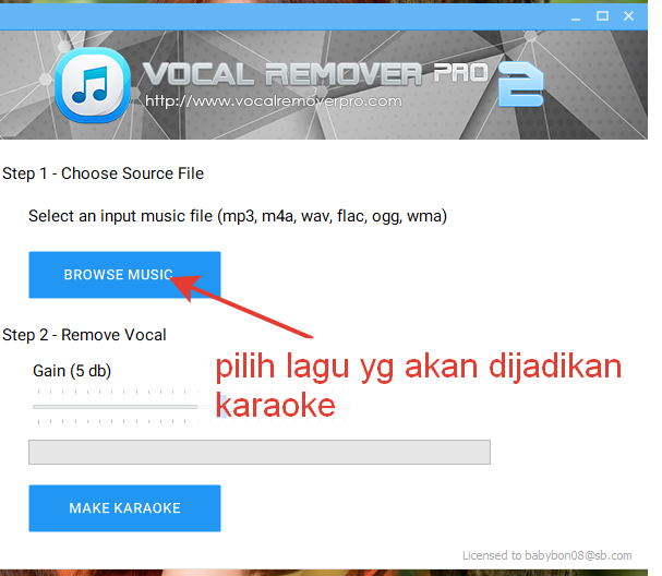 Membuat lagu karaoke