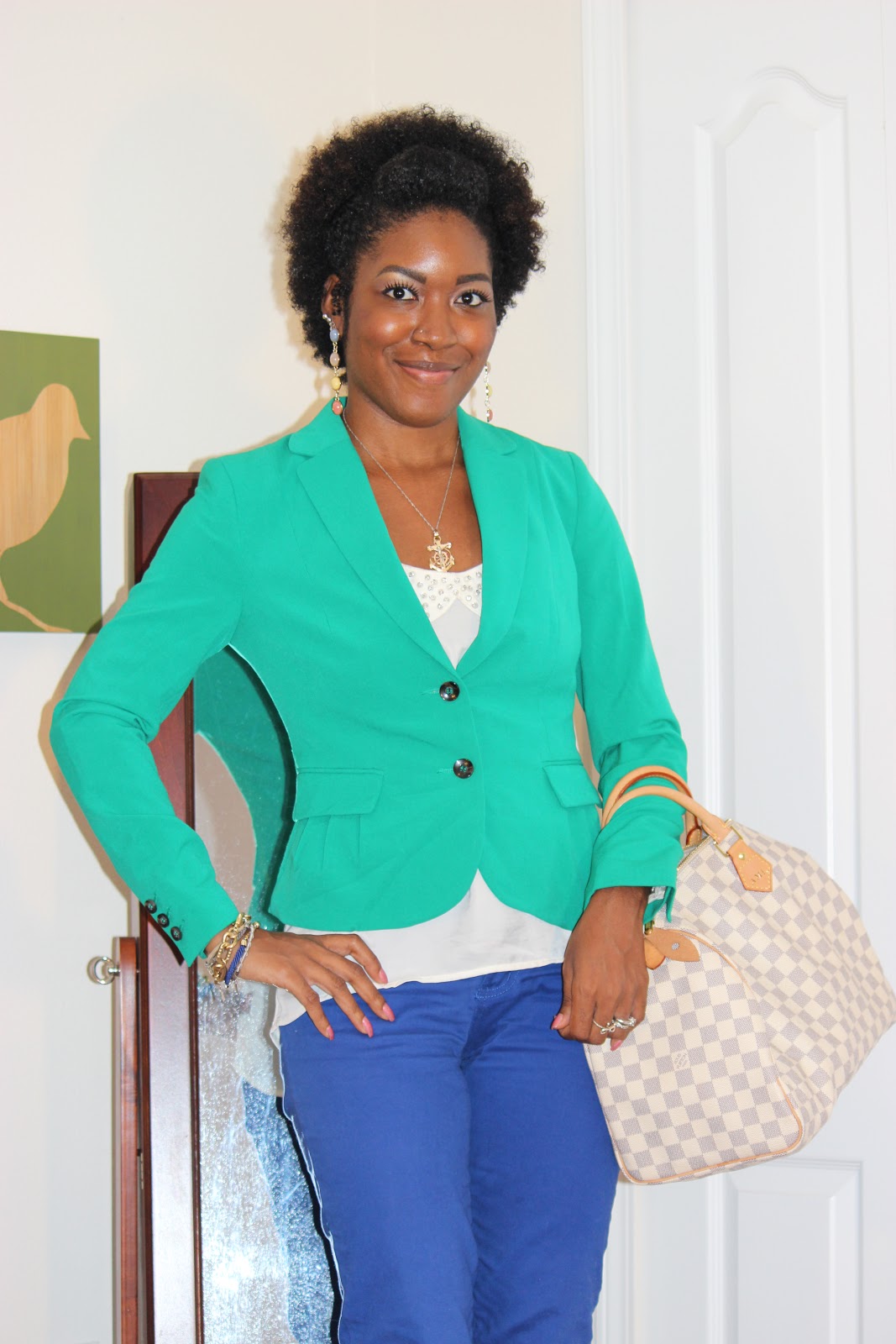 What I Wore...H And M Green Blazer FASHIONTOLIVE + FASHIONABLEFOODIVA