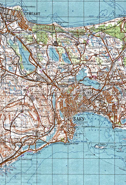 Mapa de Baku – Azerbaijão