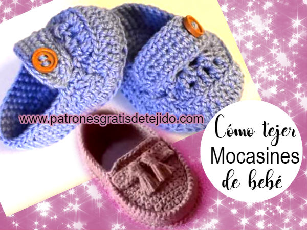 Aprende a tejer mocasines a crochet bebés paso a paso español