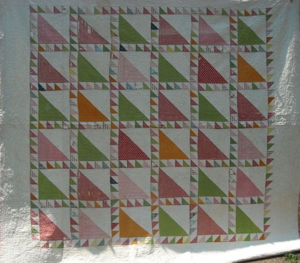 Textile Time Travels: Red and Green Antique Quilt Fun Continues