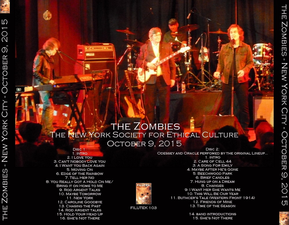 T.U.B.E. The Zombies 20151009 New York City, NY (AUD/FLAC)