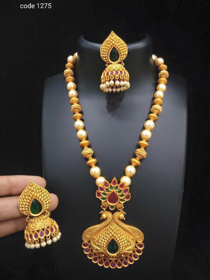 Lakshmi Pendants with Jhumkas in Imitation Jewellery Designs