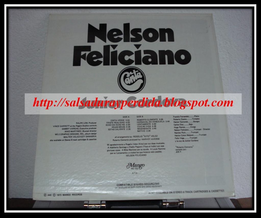 Salsa Dura y Perdida: Nelson Feliciano, Lp Nelson Feliciano "Canta
