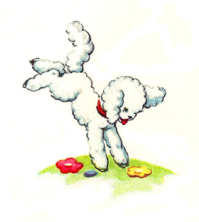 lamb illustration flowers image