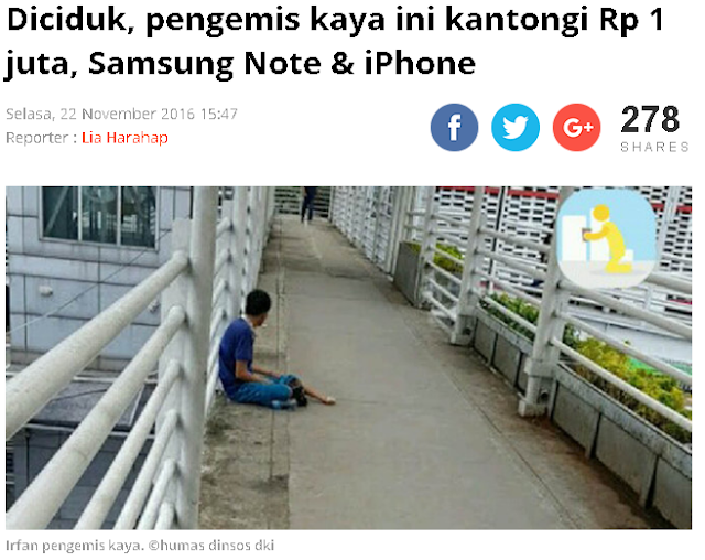 Fakta, Mengemis Sudah Jadi Profesi Sedangkan Kemiskinan Sebuah Kedok! Hati-hati Jika Memberi