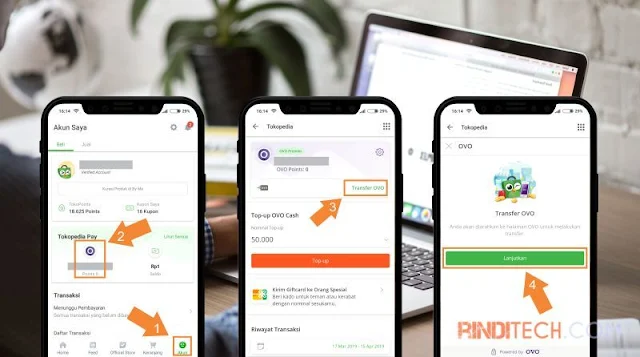 Cara Transfer Saldo OVO via Tokopedia