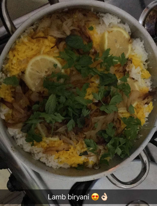 This Muslim Girl Bakes Lamb Biryani.
