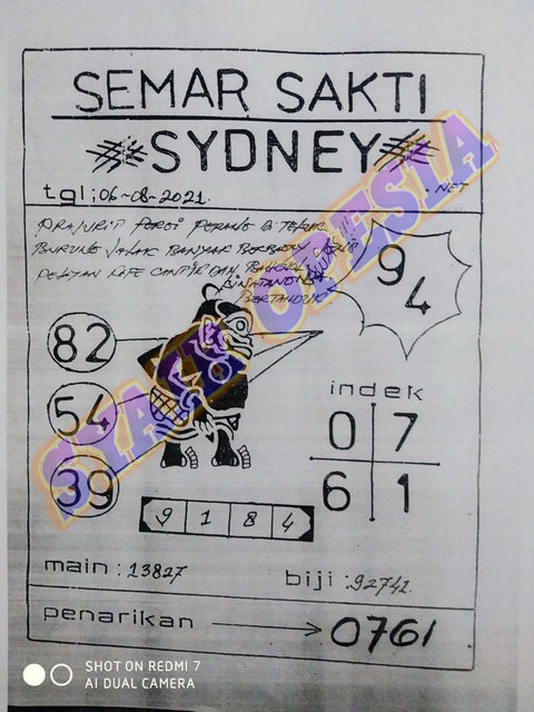 Syair Harian Sdy 6 Agustus 2021 Kode Syair Sgp Hk Sd Motesia