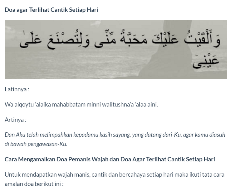 Doa Pemanis Wajah Doa Agar Terlihat Cantik Dan Bercahaya Setiap Hari Tips Berita Islam Melayu Politik