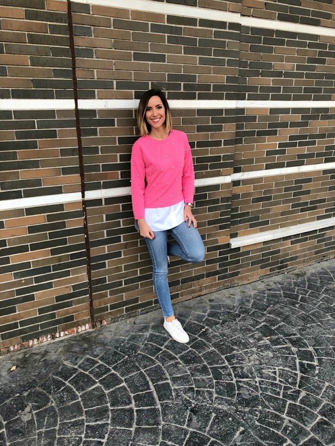 Fitness And Chicness-Camiseta Rosa Perlas Vestido y Tacón-2