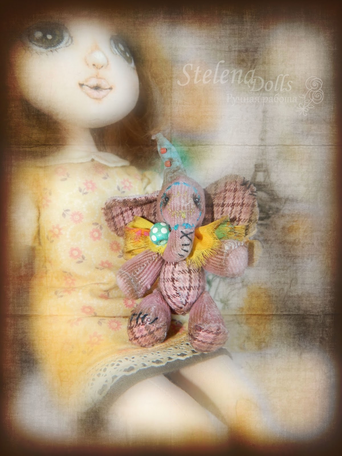Мой Мааа...ленький блог Stelena Dolls Zelie. Текстильная девочка, мечтающая о цирке.