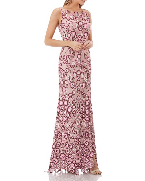 Floral Embroidered Gown