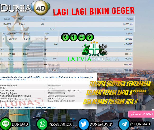 tidak ada yang tidak mungkin tercipta quartrick kemenangan di LATVIA POOLS
