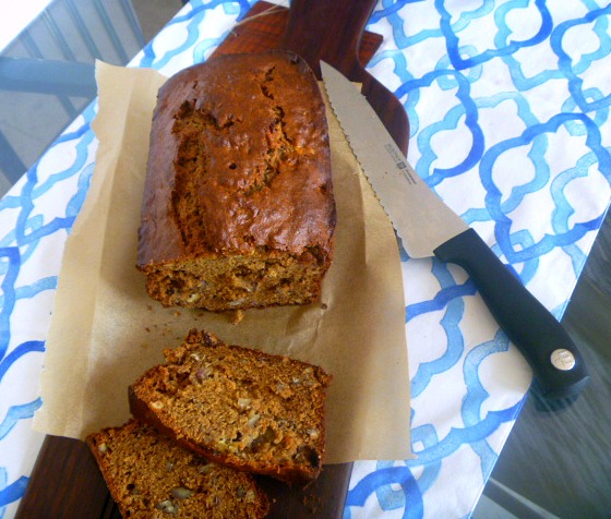 Whole-Grain Harvest Nut Banana Bread:  Delectiable nutty goodness makes this earthy banana bread perfect for Fall!  - Slice of Southern